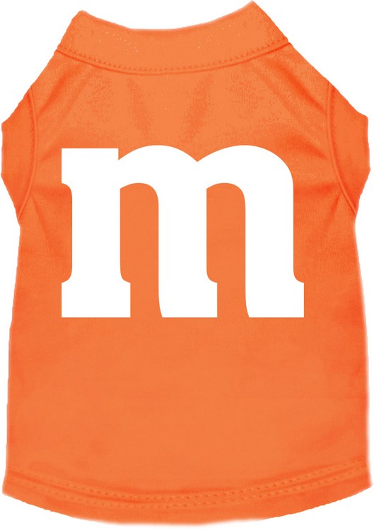 The M Costume Screen Print Dog Shirt Orange Size XXL